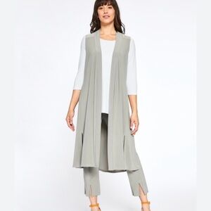 Sympli | Taupe Matte Jersey Go To Long Vest